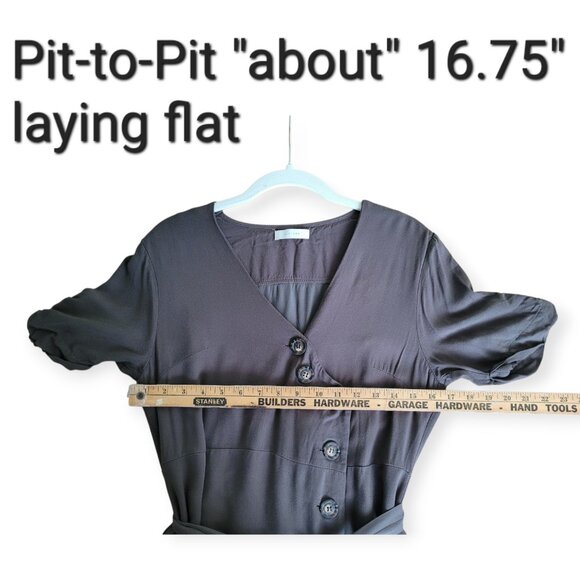 All:Row Olive Belted Dress Fall-Weight Medium EUC - Picture 6 of 11